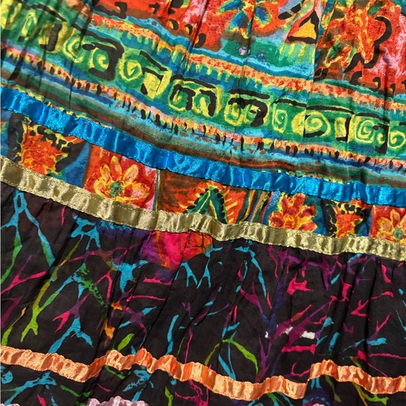 Travel Smith Colorful Embellished Maxi Skirt - Picture 3 of 4
